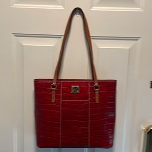 Dooney and Bourke Red Croco Lexington Shopper
